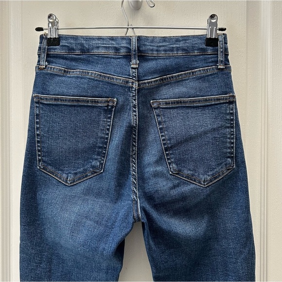 Topshop Jamie Skinny Jeans High Rise Ankle Cropped Step Hem Blue Size 26 - Picture 9 of 16